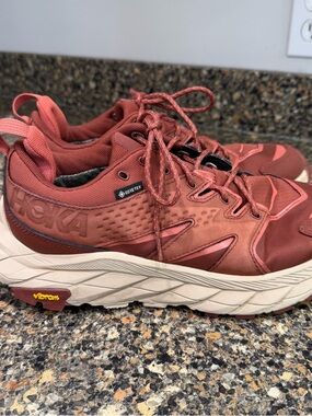 Hoka Women's Red Gore-Tex Trail Running Shoes ladies 8.5